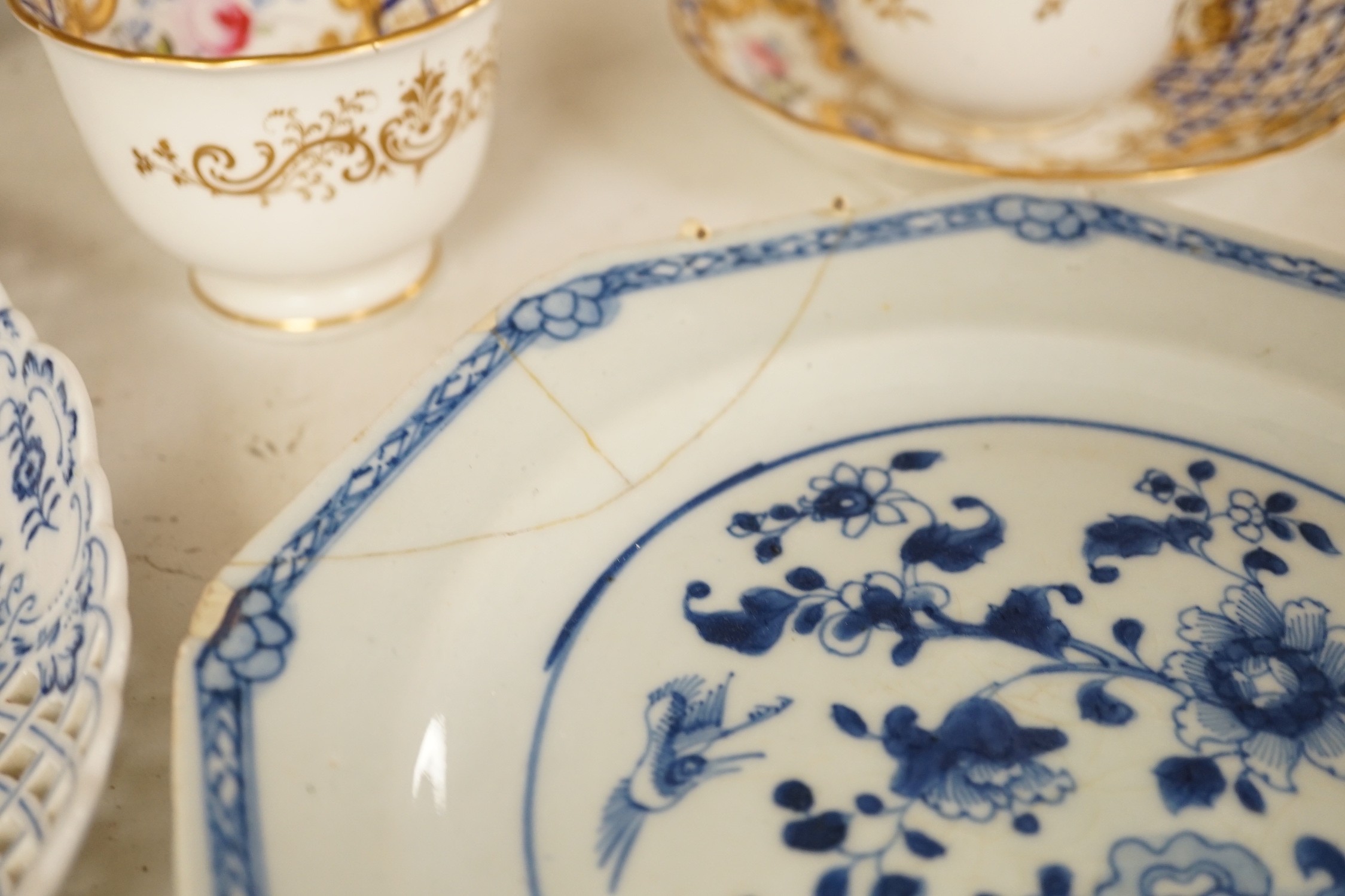 19th century and later ceramics including Chinese export, Meissen, English ceramics etc.